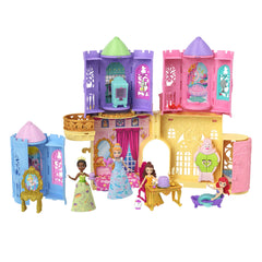 Princesses Disney Tourelle Surprise Petite Poupée, 5 Surprises